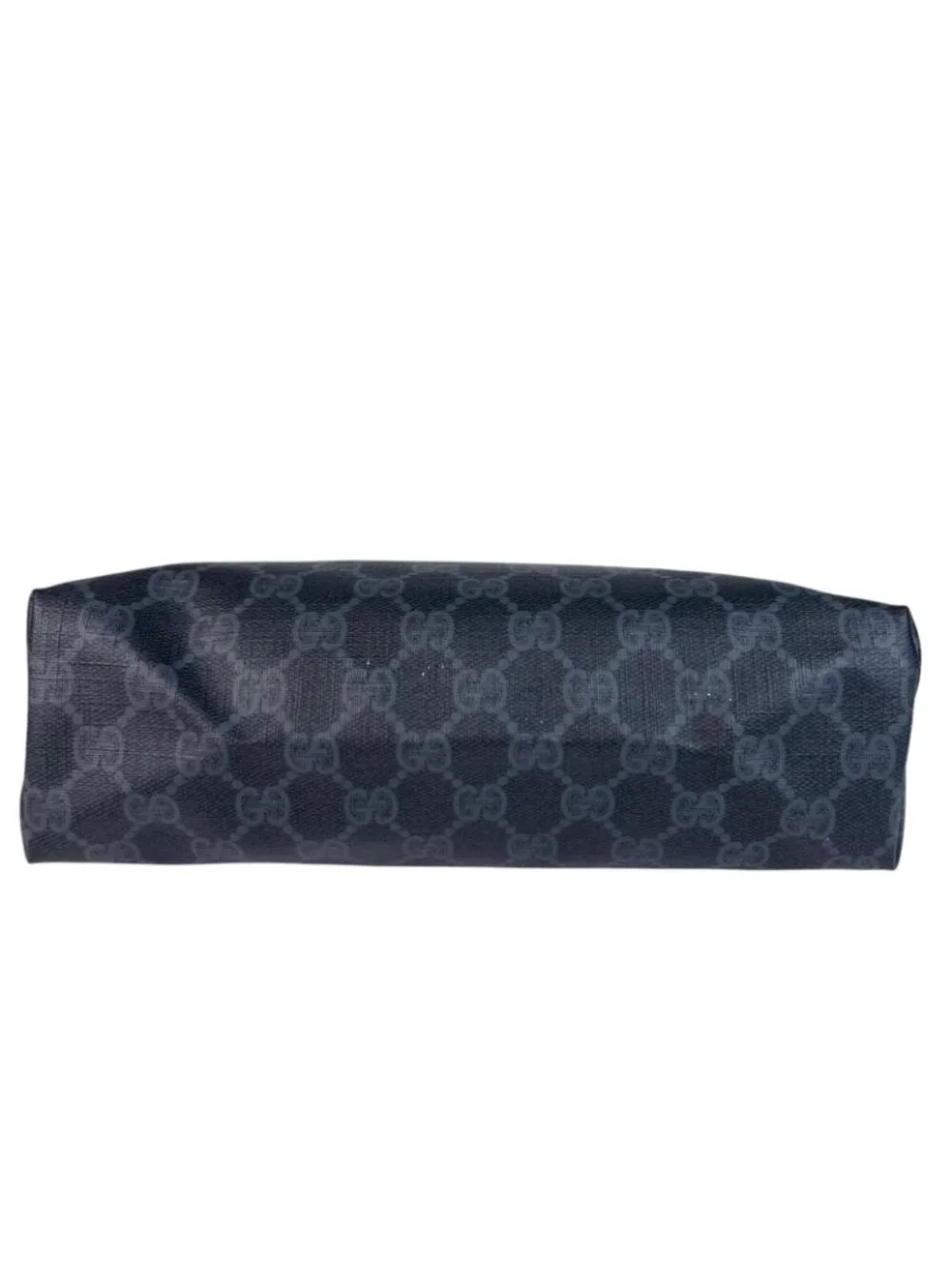 Gucci Vintage GG Plus Gray Black Clutch Gold 156.01.045